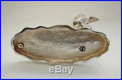Vtg 1843 Elkington Silver Plate Cherub & Wheelbarrow Inkwell/Snuff/Salt Cellar