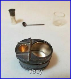 Vtg 950 Sterling Silver Japanese Wash Tub Bucket Salt Cellar Pepper Shaker Spoon