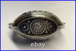 Vtg David Andersen 925S Sterling Silver Viking Ship Salt Cellar w Glass Insert