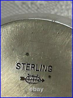 WEBSTER Sterling Silver Antique Salt Cellars with Spoons, set of 6