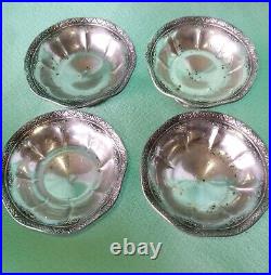 Webster Sterling Silver Footed Pedastal open SALT CELLAR dip SET of 11 Estate