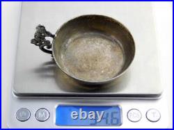 Welsch Peru Sterling Silver Open Salt Cellar or Small Dish Flute Player 925 GOOD