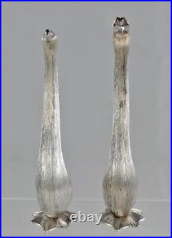 Whimsical Sterling Silver Swan Salt & Pepper Shakers Mexico