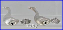 Whimsical Sterling Silver Swan Salt & Pepper Shakers Mexico