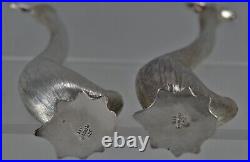 Whimsical Sterling Silver Swan Salt & Pepper Shakers Mexico