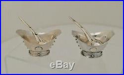 William Spratling Sterling Silver Salt Dishes with Spoons