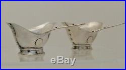 William Spratling Sterling Silver Salt Dishes with Spoons